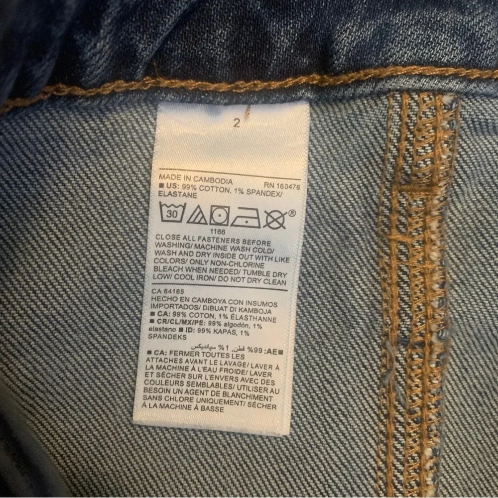 2/$30 Old Navy Blue Denim Short Skirt 2 Small Utility Cargo Pockets Jean 90s Y2K